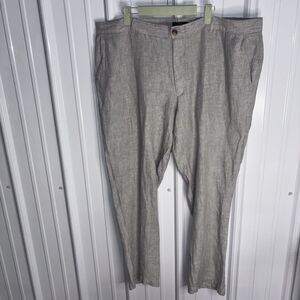 Club Room Luxury Men’s 100% Linen Pants Gray Size 40w/30L